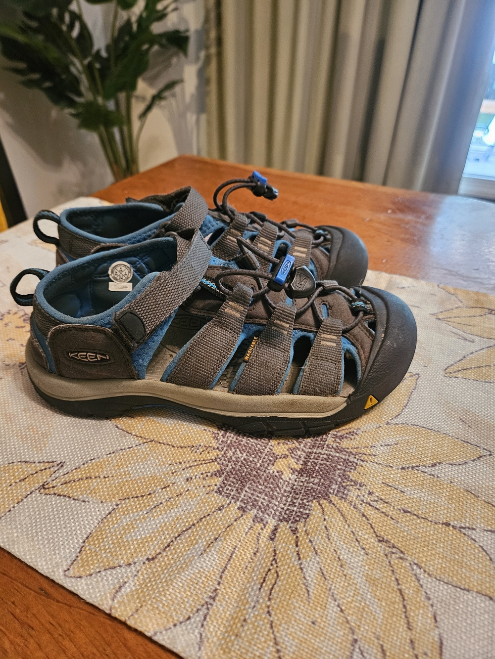 KEEN Kids' Grey and Blue Sandal Sneakers